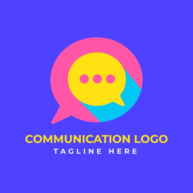 Дизайн шаблона логотипа связи