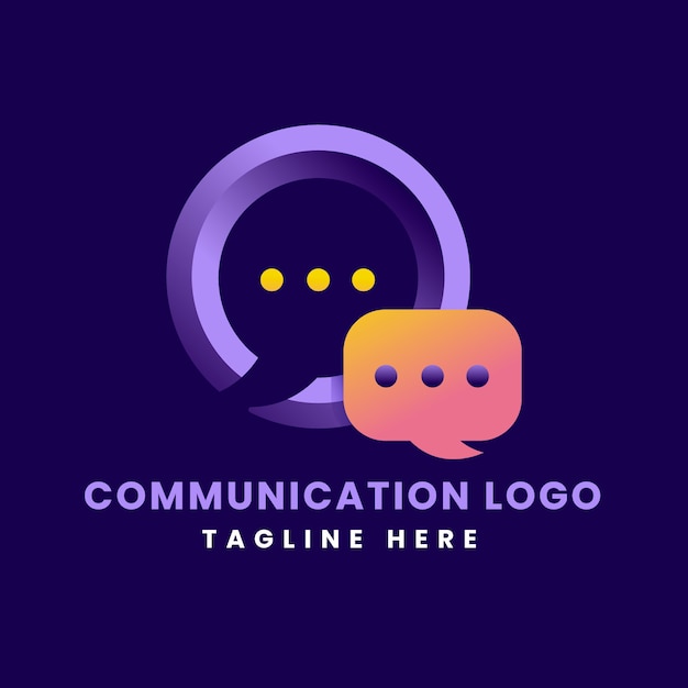 Vettore gratuito progettazione del modello di logo di comunicazione