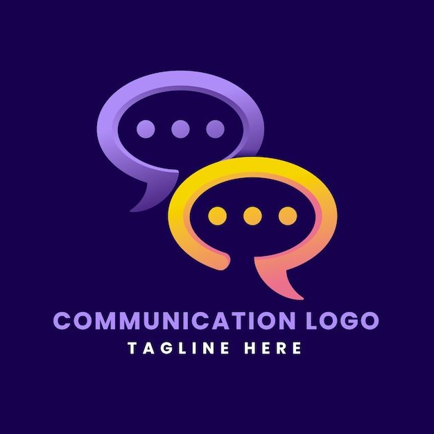 コミュニケーションのロゴのテンプレート デザイン