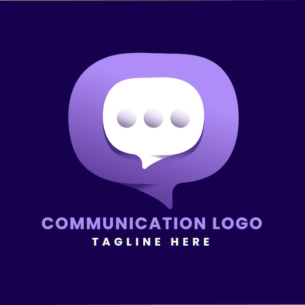 Vettore gratuito progettazione del modello di logo di comunicazione