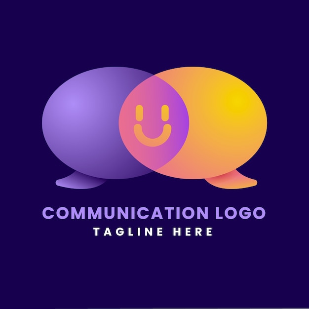 Vettore gratuito progettazione del modello di logo di comunicazione