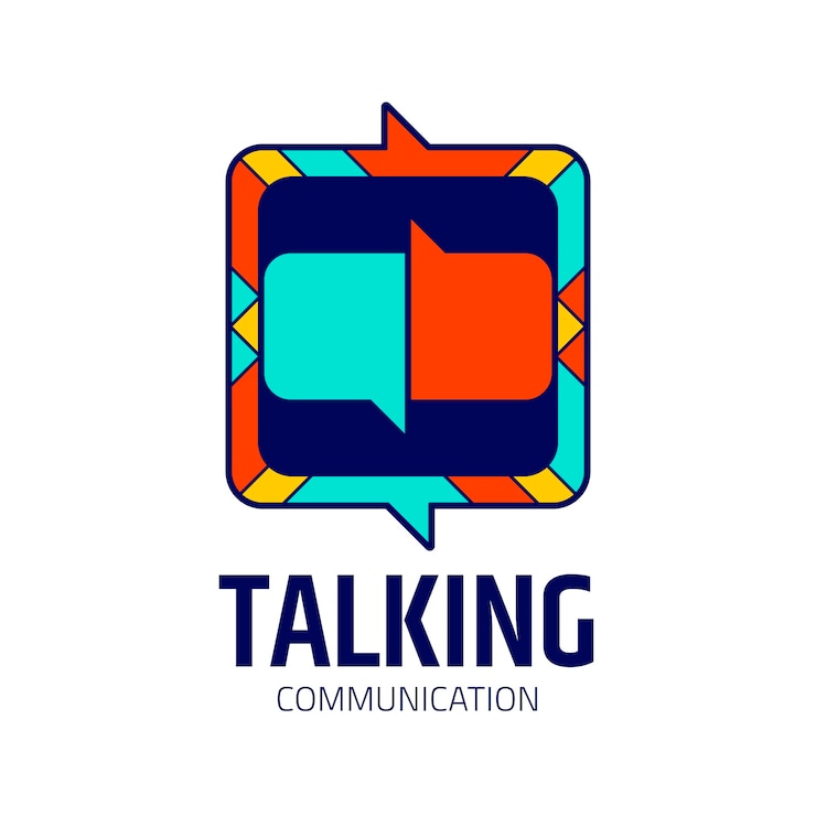 Free Vector communication logo template design