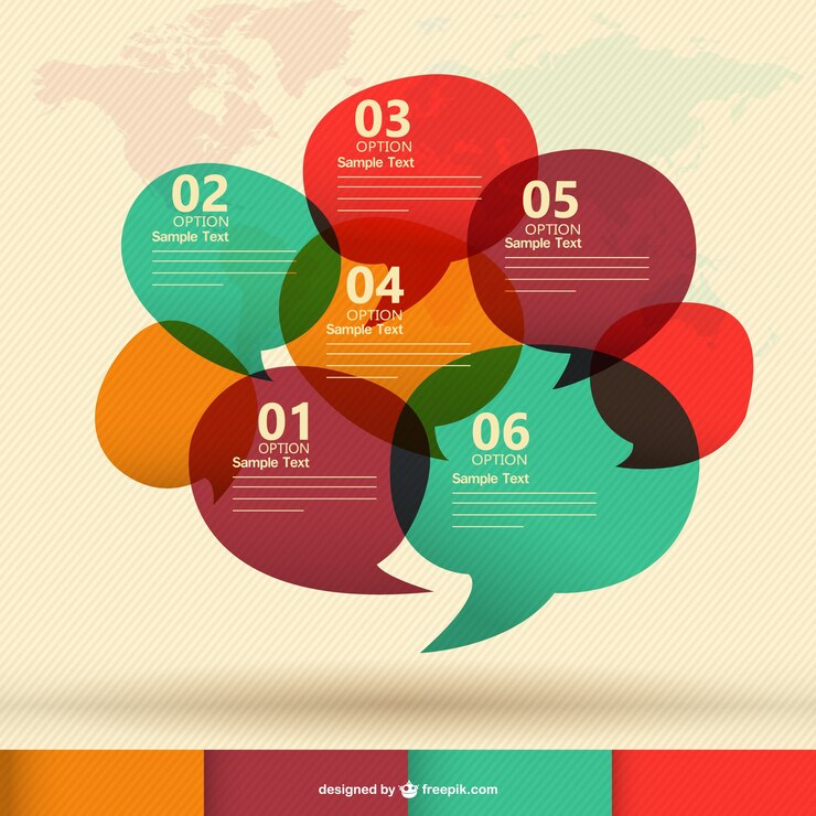 Free Vector communication speech bubbles infography 