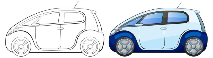 무료 Vector 컴트 자동차 터 일러스트레이션 진행