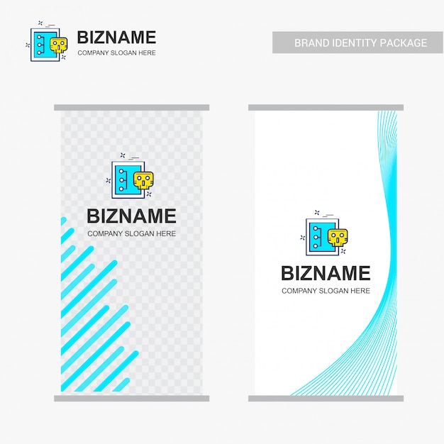 Company Ads banner design with company logo vector 