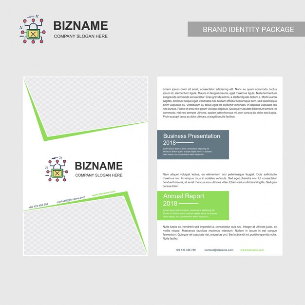 Company brochure with company logo and stylish design 