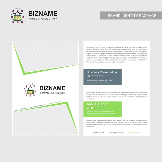 Company brochure with company logo and stylish design 