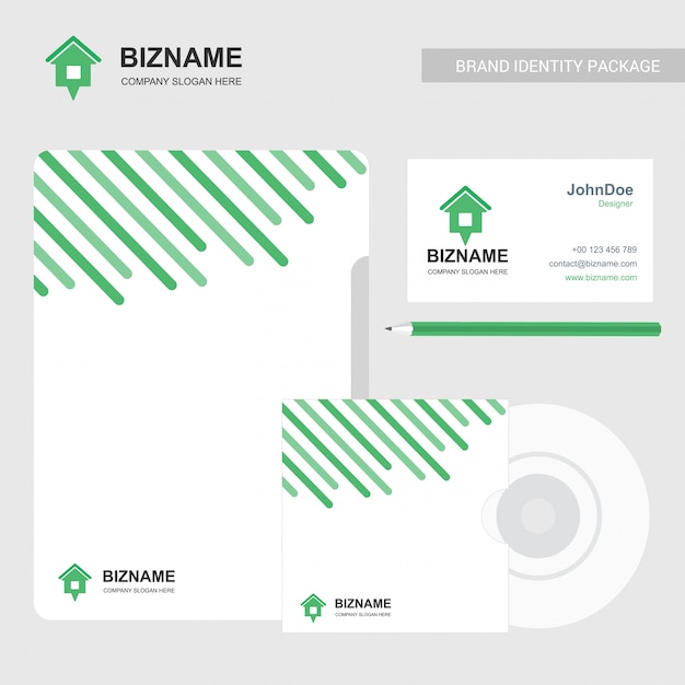 Free vector company brochure with company logo and stylish design