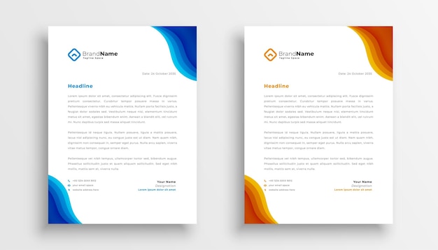 Company business letterhead modern design