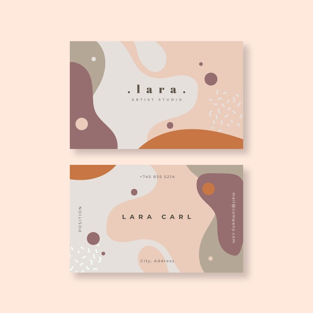 Free vector company card in abstract painted style