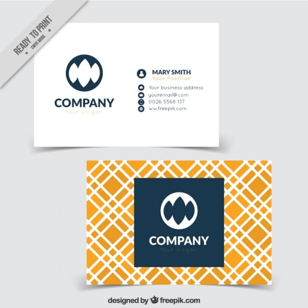 Company card in abstract style