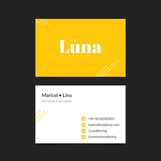 Company card in minimalist style