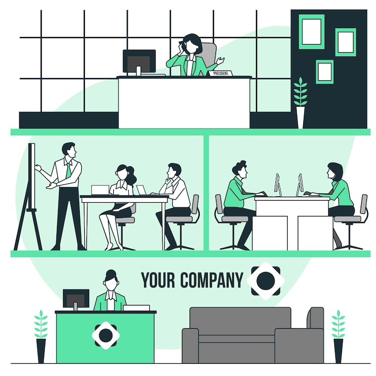 Free Vector company concept illustration