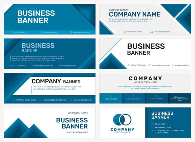 Company email header template for business set