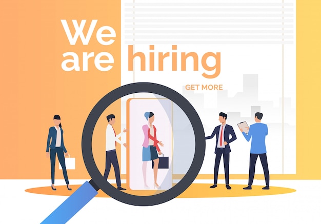 Free vector company hiring job candidates