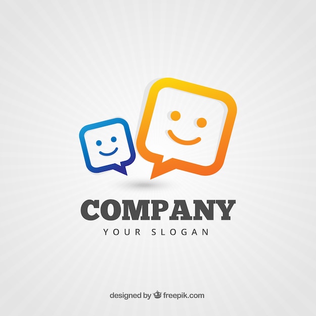 Company logo with a speech bubbles