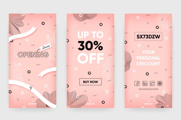 Company re-opening instagram stories template