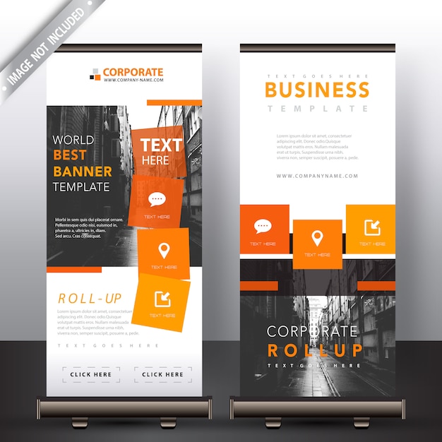 company roll up banner set