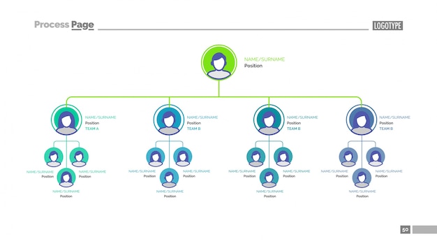 Company tree structure slide template