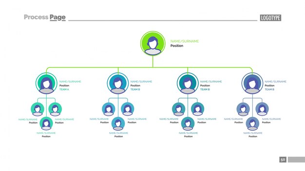 Company tree structure slide template