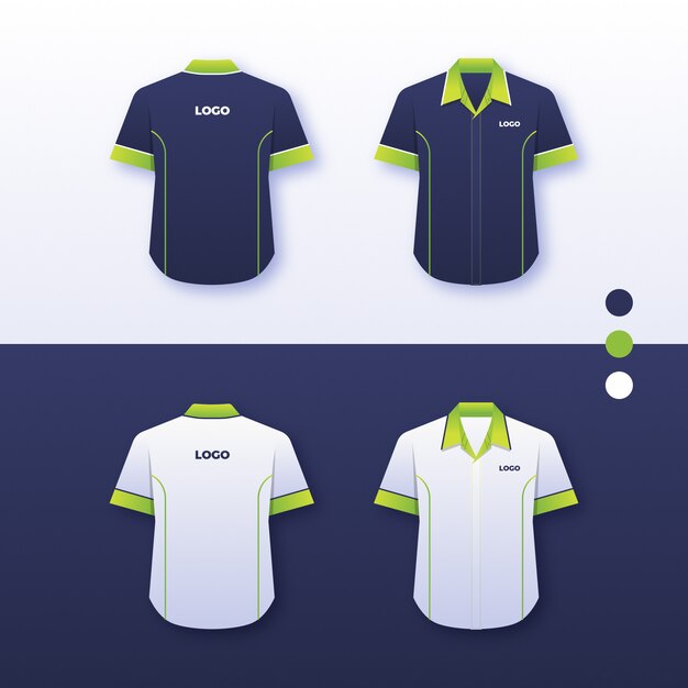 Premium Vector | Company uniform shirt design