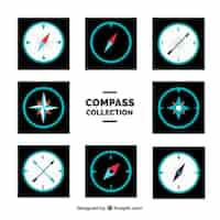 Vettore gratuito compass set di otto