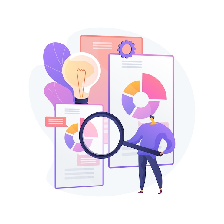 Free Vector competitive intelligence abstract concept vector illustration. business intelligence, information analysis, market research strategy, analytics software, competitive environment abstract metaphor.