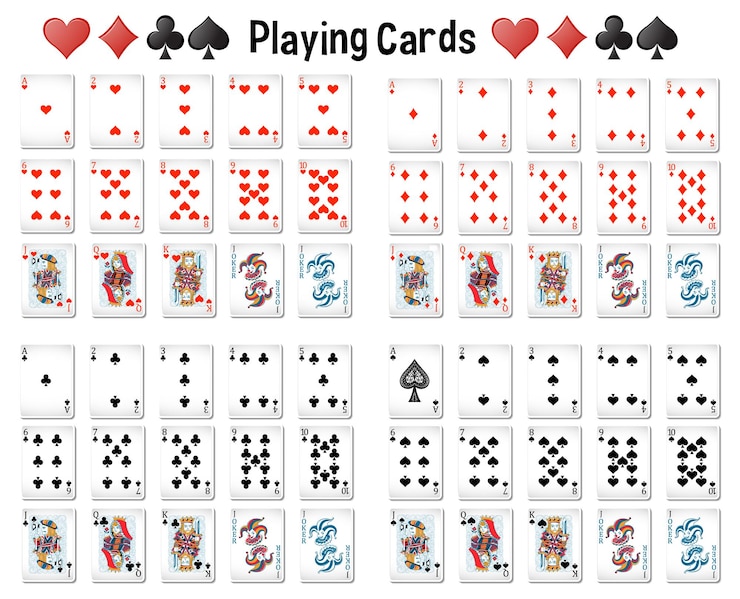 Free Vector complete deck of playing cards