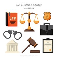 Полный комплект элементов закона и правосудия