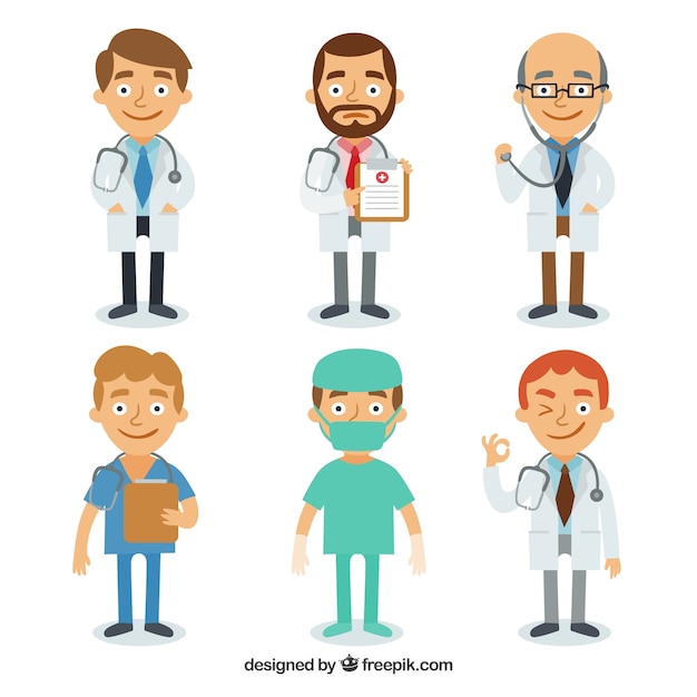 Free vector complete variety of smiley doctors