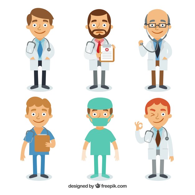 Complete variety of smiley doctors