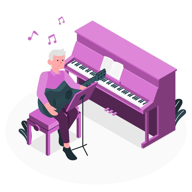 Free vector compose music concept illustration