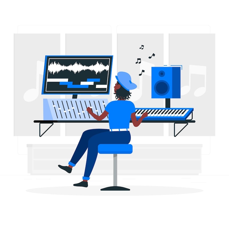 Free Vector composer concept illustration