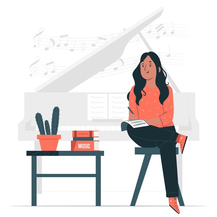 Free Vector composer concept illustration
