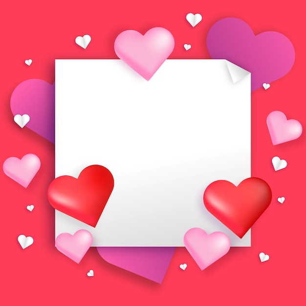 Free vector composition of pink hearts