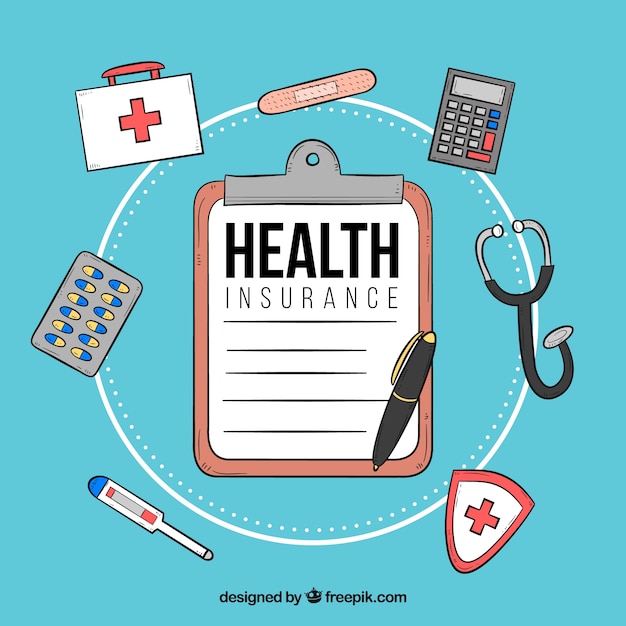 Free vector composition with health insurance elements