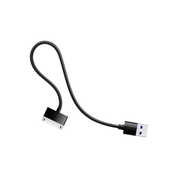 Composition with realistic power charge cable for mobile devices