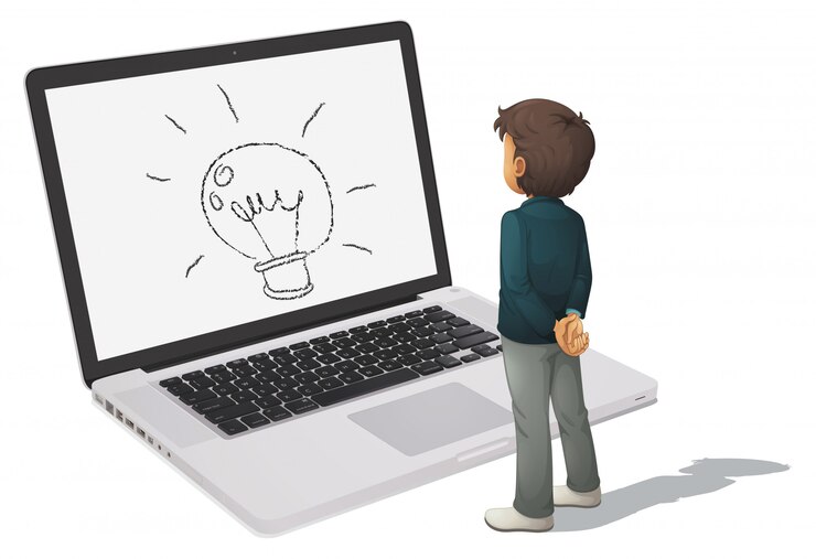 Free Vector computer concept