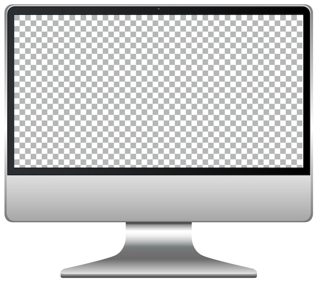 Computer Display Monitor Isolated On White Background