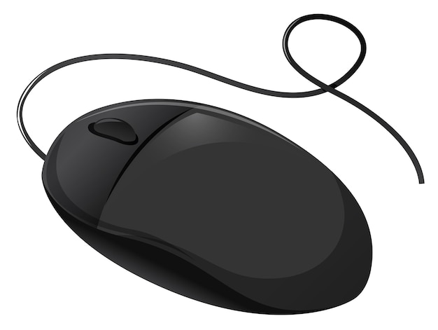Бесплатное векторное изображение Компьютерная мышь с проводом
