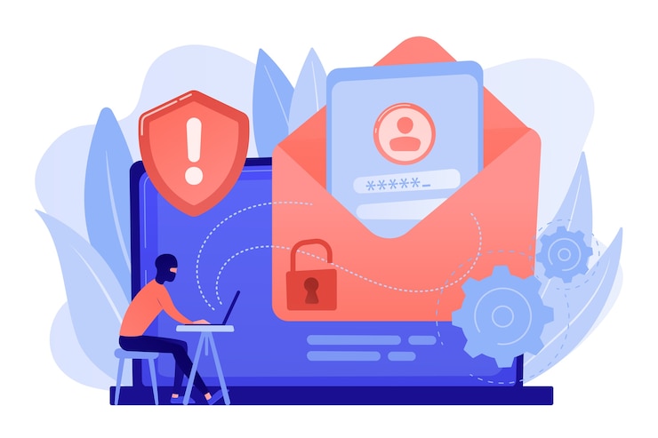 Free Vector computer pirate hacker create software designed to cause damage to a computer, server or computer network. malware, computer virus, spyware concept