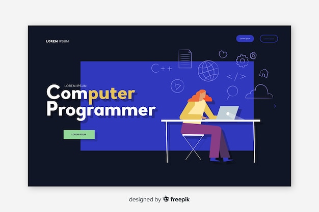 Computer programmer landing page