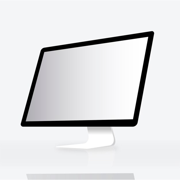 Computer Screen Desktop PC Technology Icon Vector Concept