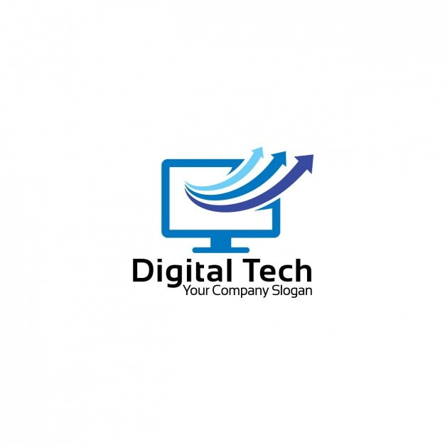 Computer shape logo template