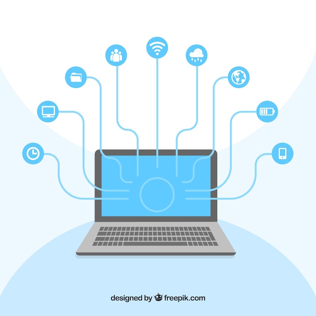 Free vector computer social networking