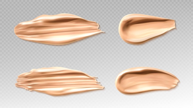 Concealer or skin foundation smear brush strokes