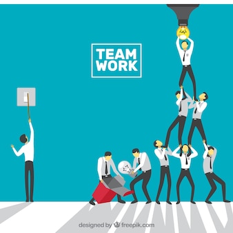 Concept about teamwork, bulb