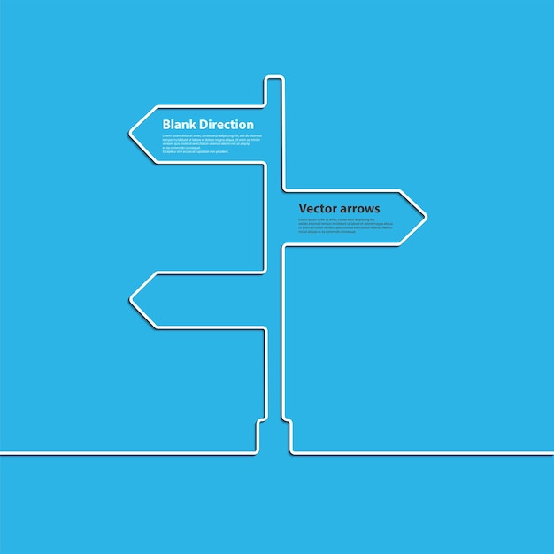 Free vector the concept arrow sign of choosing direction the road junction. vector