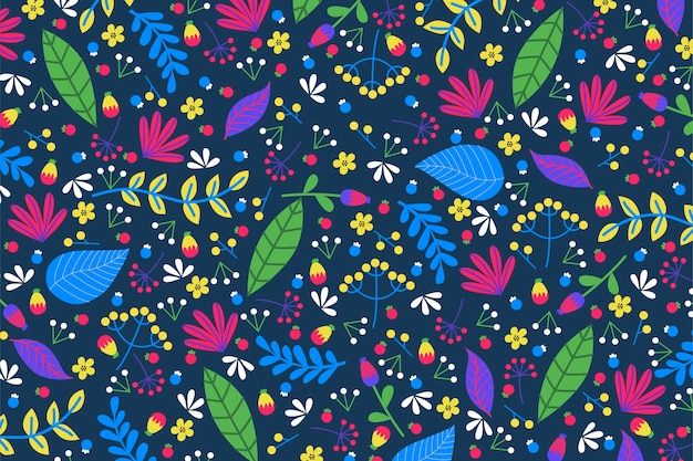 Concept of colorful exotic floral background