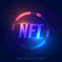 Free vector concept design of nft non fungible token technology